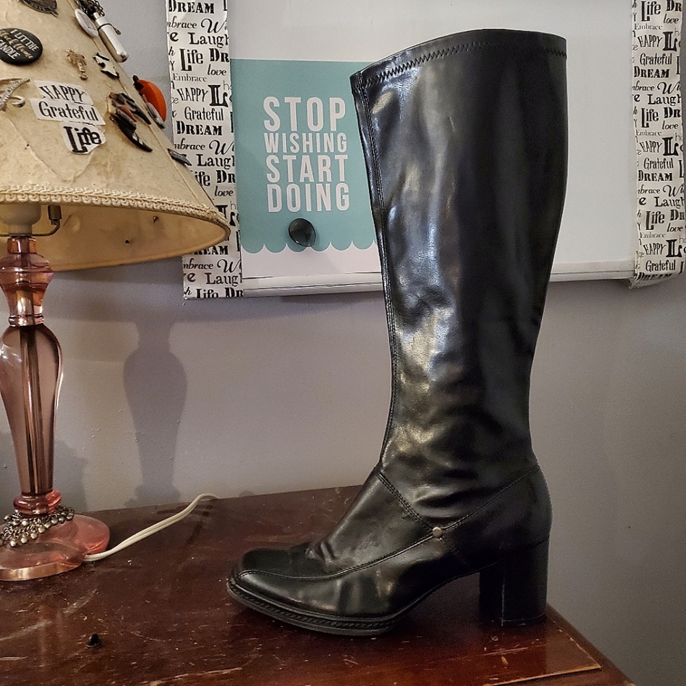 Tall Black boot.